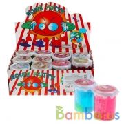 Игрушка пластизоль лизун с игрушкой динозаврик в банке 7.5*5.5см в дисплее уп-12шт в кор.12уп | фото №0