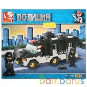 Конструктор пласт. "военная полиция" с фигурками, 206дет. в русс. кор. 30*21*5см в кор.32шт | фото №0