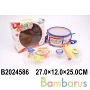 Набор музык инструментов (барабан, флейта, аксесс.) 88122 в кор. в кор.2*18шт | фото №0