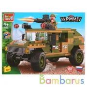 Конструктор "Город мастеров" военный джип, с фигурками, 229дет. в русс. кор. в кор.16шт | фото №0