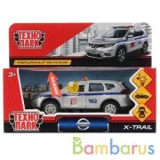 ТМ Технопарк. Машина металл "NISSAN X-TRAIL ПОЛИЦИЯ" 12см, свет+звук, инерц. в кор. в кор.2*36шт | фото №0