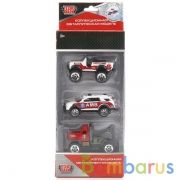 НАБОР ИЗ 3-Х МОДЕЛЕЙ "ТЕХНОПАРК" МЕТАЛЛ. ТРАНСПОРТ СПЕЦТЕХНИКА 7,5СМ В РУСС. КОР. в кор.2*84наб | фото №0