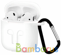 Чехол силиконовый для наушников Apple AirPods (Белый) | фото №0