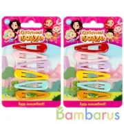 Аксессуары д/девочек СКАЗОЧНЫЙ ПАТРУЛЬ 6 заколок на карт. в пак. МИЛАЯ ЛЕДИ уп-10шт в кор.100уп | фото №0