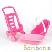 ТЕЛЕЖКА "PINK LINE 3x1" В СЕТОЧКЕ в кор.2шт | фото №0