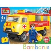 UAZ конструктор uaz-452 РЕАНИМАЦИЯ, 62 дет. Город мастеров в кор.80шт | фото №0