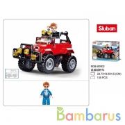 Конструктор джип+фигурки, 135дет. в русс. кор. в кор.60шт | фото №0