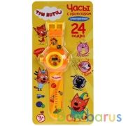 Часы с проектором Три Кота 24 кадра.блист.бат. Умка в кор.2*144шт | фото №0