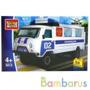 UAZ конструктор уаз-452 ПОЛИЦИЯ, 64дет. Город мастеров в кор.80шт | фото №0
