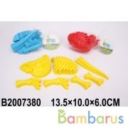 Набор формочек для песочницы "Скелет динозавра" цвет в ассорт. в сетке в кор.2*120шт | фото №0