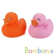 НАБОР ИЗ 2-Х ИГРУШЕК ДЛЯ КУПАНИЯ "ИГРАЕМ ВМЕСТЕ" ТЕРМО УТОЧКИ, РОЗОВАЯ И ОРАНЖ.В СЕТКЕ в кор.50наб | фото №0