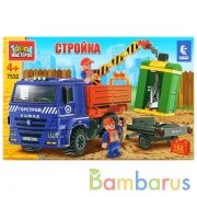 Камаз конструктор стройка: камаз с манипулятором, 152дет. в кор. "Город мастеров" в кор.2*18шт | фото №0