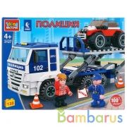 Конструктор "Город мастеров" камаз полицейский эвакуатор, 135дет. в русс. кор. в кор.2*8шт | фото №0