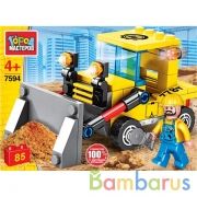 Конструктор БУЛЬДОЗЕР, 89 дет. Город мастеров в кор.80шт | фото №0