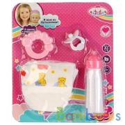 НАБОР ДЛЯ ПУПСА ТМ "КАРАПУЗ", 4 ПРЕДМ.:ПАМПЕРС,БУТЫЛОЧКА, СОСКА, ПОГРЕМУШКА НА БЛИСТЕРЕ в кор.2*48шт | фото №0