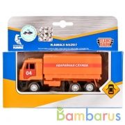 МАШИНА "ТЕХНОПАРК" ИНЕРЦ. КАМАЗ 65207 АВАРИЙНАЯ СЛУЖБА БОРТОВОЙ 12СМ, СЪЕМН. ТЕНТ В КОР в кор.2*24шт | фото №0