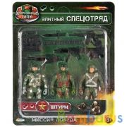 НАБОР СОЛДАТИКОВ "ИГРАЕМ ВМЕСТЕ" С АКСЕСС. НА БЛИСТЕРЕ (РУСС. УП.) 25*20*2СМ в кор.2*96шт | фото №0