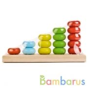 ПИРАМИДКА-СЧЁТЫ 15 ДЕТАЛЕЙ , ДИАМЕТР КОЛЕЦ 40ММ., в кор.20шт | фото №0