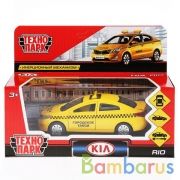 МАШИНА "ТЕХНОПАРК" МЕТАЛЛ. ИНЕРЦ. KIA RIO ТАКСИ 12СМ, ОТКРЫВ. ДВЕРИ В РУСС. КОР. в кор.2*36шт | фото №0