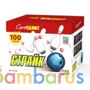 СуперСалют СС7278 Батарея салютов Страйк (0,8"х100) Фейерверк | фото №0