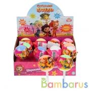 Набор шарик.крупнзер.незаст.пласт.с блест.MultiArt Сказ.патруль леденец на пал. уп-12шт в кор.4уп | фото №0