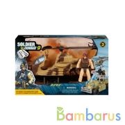 Набор военный вертолет+солдатик в кор. в кор.2*18шт | фото №0