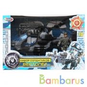 Набор солдатиков военные, с вертолетом ТМ "ИГРАЕМ ВМЕСТЕ" в кор.24шт | фото №0