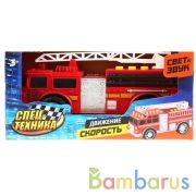 Пожарная машина свет+звук в русс. кор. 19*9*8,5см Играем вместе в кор.72шт | фото №0
