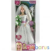 Кукла 29 см София невеста, в комплекте букет и расческа ТМ "КАРАПУЗ" в кор.24шт | фото №0