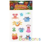Гелев. многораз. наклейки 150*247мм монстрики Умка уп-10шт в кор.20уп | фото №0