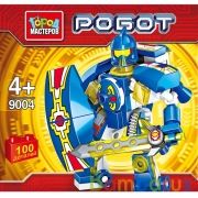 Игрушка конструктор "город мастеров"  робот, 100 дет., цвет в ассорт. в банке в кор.144шт. | фото №0