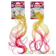 Акcесс д/девочек СКАЗОЧНЫЙ ПАТРУЛЬ прядь волос на заколке (желт/фуксия) МИЛАЯ ЛЕДИ уп-10шт в кор50уп | фото №0
