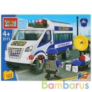 Конструктор "Город мастеров" газель: операция спецназа, с фигуркой, 102дет. в русс кор. в кор.2*40шт | фото №0