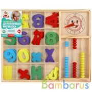 Игрушка деревянная счетный материал с часами Буратино в кор.120шт | фото №0