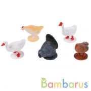 НАБОР ИЗ 5-И ФИГУРОК ДОМАШНИХ ПТИЦ "ИГРАЕМ ВМЕСТЕ" В АССОРТ. В ПАК. С РУСС. ХЕДЕРОМ в кор.6*24наб | фото №0