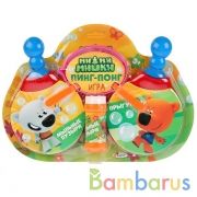 Мимимишки. Набор д/пускания мыл.пузырей, прыгунцы, 2 ракетки,50мл, блистер Играем вместе в кор2*36шт | фото №0