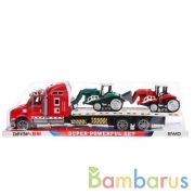 Трейлер инерц. с 2-мя бульдозерами 8899-23 в пласт. в кор.2*18шт | фото №0