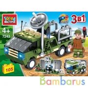 Конструктор радиолокационный АВТОМОБИЛЬ 3в1, 105 дет. Город мастеров в кор.80шт | фото №0