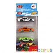 НАБОР ИЗ 3-X МАШИН "ТЕХНОПАРК" МЕТАЛЛ. 7,5СМ, ЦВЕТ В АССОРТ. В РУСС. ПЛАСТ. КОР. в кор.2*96наб | фото №0