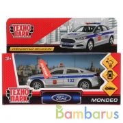 Машина металл свет-звук "FORD MONDEO ПОЛИЦИЯ" 12см, открыв. двери, инерц. Технопарк в кор.2*36шт | фото №0