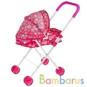 Коляска металл, колёса 8*6см плас., рез на ручк. канапе круглое.48*27*53,пакет КАРАПУЗ в кор.2*12шт | фото №0