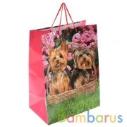 Пакет подарочный глянцевый терьеры, 33*46*20см в пак. Играем вместе уп-12шт в кор.6уп | фото №0