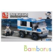 КОНСТРУКТОР ПЛАСТ. ПОЛИЦЕЙСКАЯ МАШИНА С ФИГУРКОЙ, 126ДЕТ. В РУСС. КОР. 23,7*14,1*4,5СМ в кор.72шт | фото №0