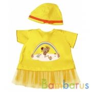 Одежда для кукол и пупсов 40-42 см Зебра в клеточку платье с принт зебра,пакет КАРАПУЗ в кор.100шт | фото №0