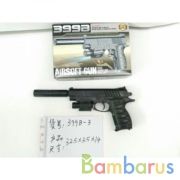 Пистолет с лазер. прицелом, с глушителем, с фонарем 399B-3 в кор. в кор.72шт | фото №0