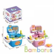 Набор кухня, плита с посудой, цвет в ассорт. S075-1 в кор. в кор.2*36шт | фото №0