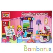 Игрушка конструктор "Город мастеров" дизайнер одежды, с фигуркой, 110 дет. в русс. кор. в кор 36шт | фото №0