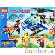 Конструктор "воздушная полиция", с фигурками и аксесс., 210дет. в кор. Город мастеров в кор.16шт | фото №0