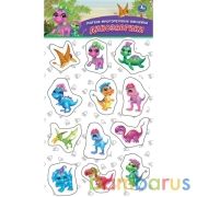 Мягкие многораз. наклейки 137х247мм динозаврики Умка уп-10шт в кор.40уп | фото №0