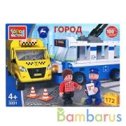Конструктор "Город мастеров" авария: троллейбус + такси, с фигурками, 172дет. в кор. в кор.2*40шт | фото №0